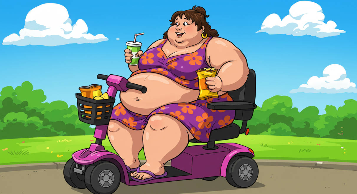 Lady Fat Fun Fat Lady on a mobility scooter by mred471 on DeviantArt