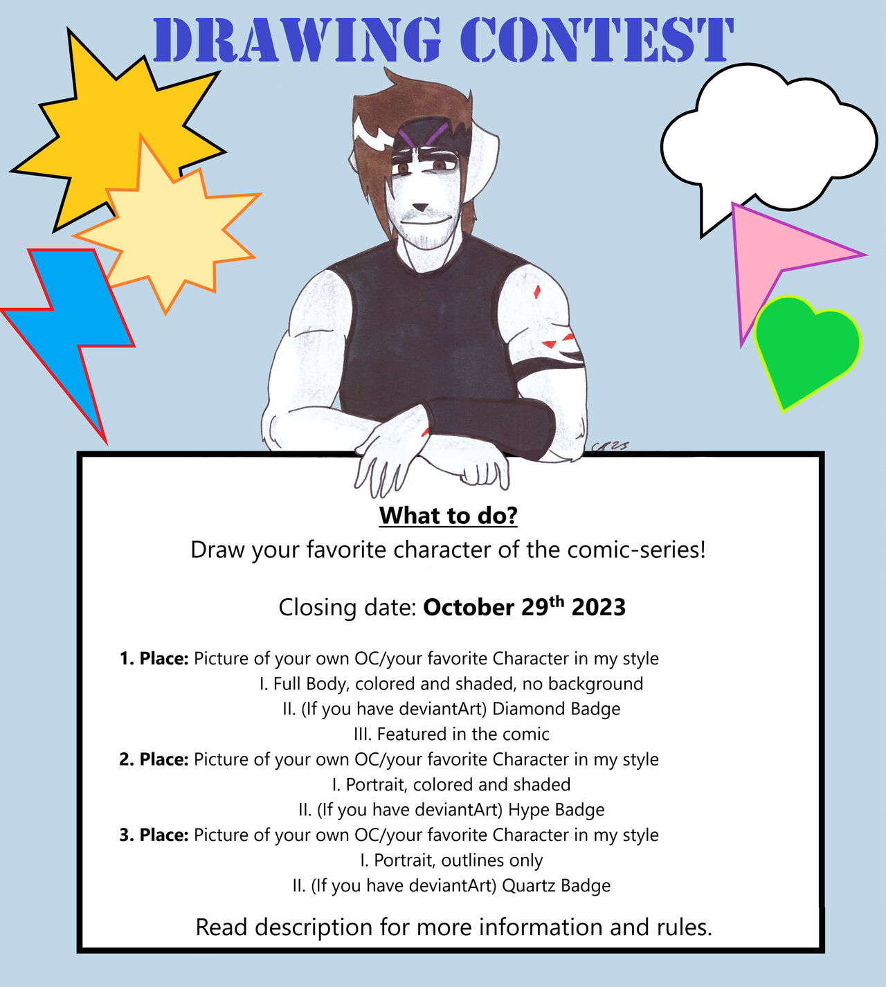 Deviantart Write Challenge Drawing Contest - Draw a character! -CLOSED- by xChadxRoyal on DeviantArt