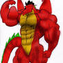 Hairy Muscle Bodybuilder American Dragon