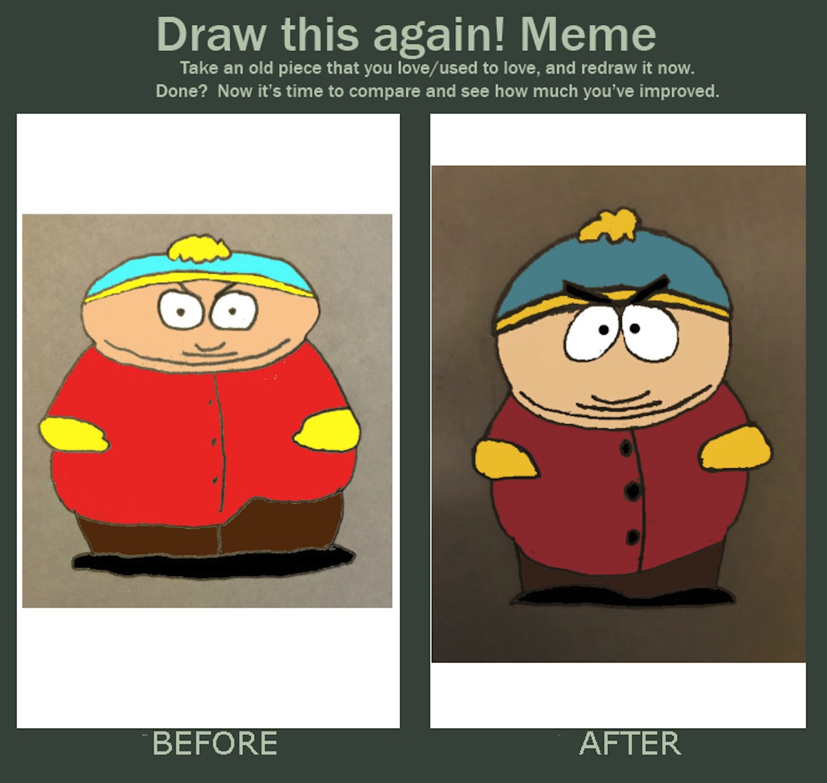 Then and Now: Cartman by MajesticPrincePowers on DeviantArt