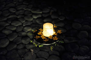 Candle in a pond