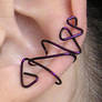 Purple Triangles Ear Cuff