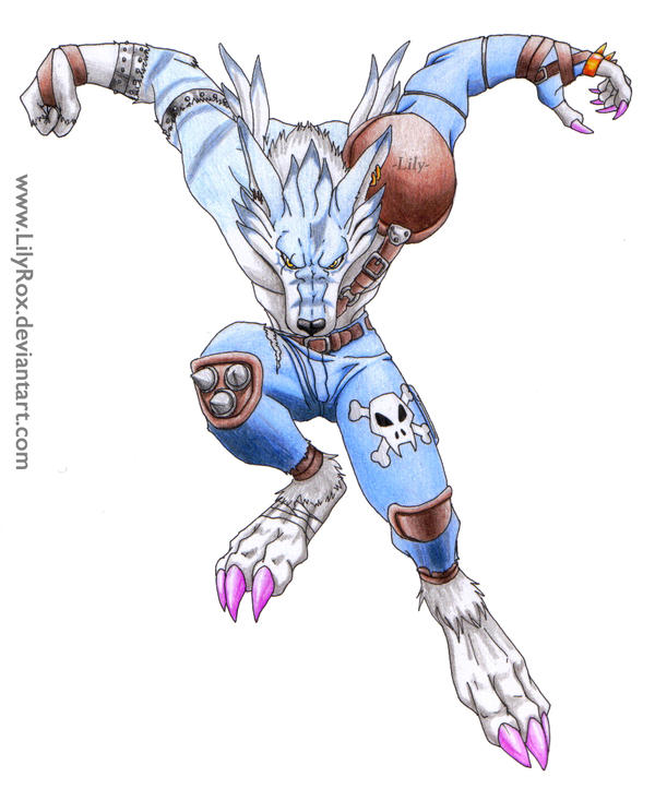 Weregarurumon by LilyRox on DeviantArt