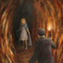 Curdie and Irene in the Caves