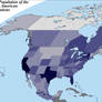 2010 North American Federations Population Map