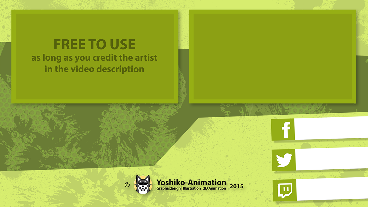Youtube Endcard Design Free Template by YoshikoAnimation on DeviantArt