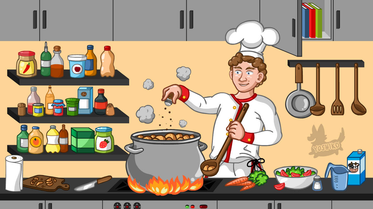 Cartoon Chef cooks feast by Yoshiko-Animation on DeviantArt Cartoon Chef cooks feast by Yoshiko-Animation on DeviantArt