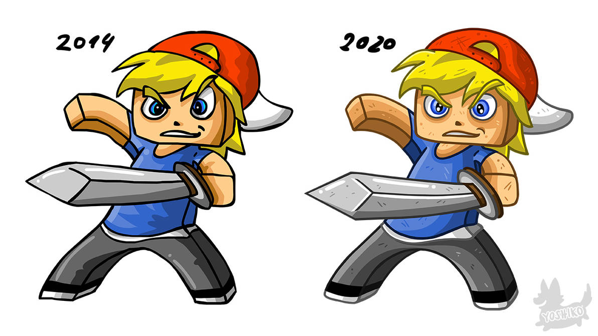 Minecraft Sword Fighter Drawing #drawitagain by Yoshiko-Animation on ...