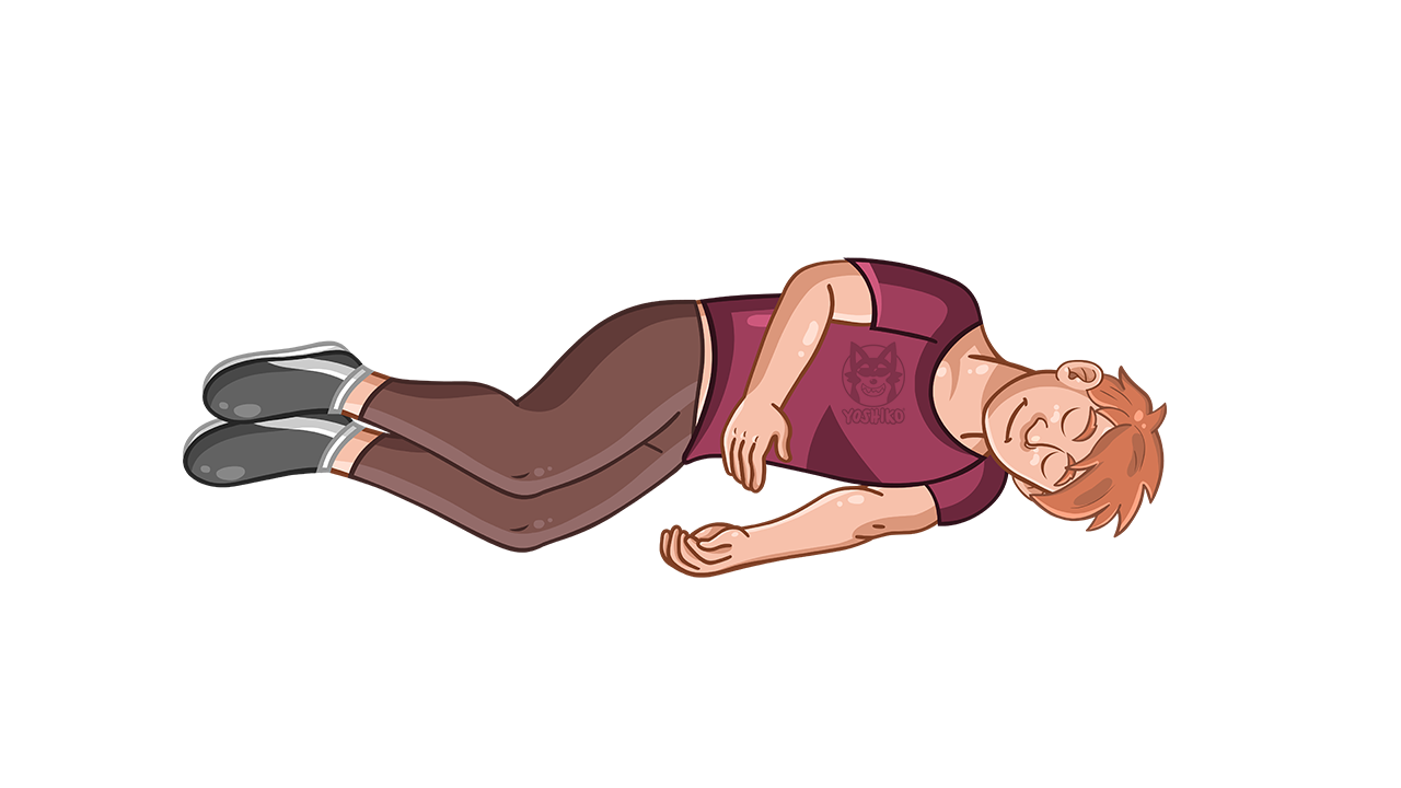 Cartoon Recovery Position / Stomach Pain by Yoshiko-Animation on DeviantArt