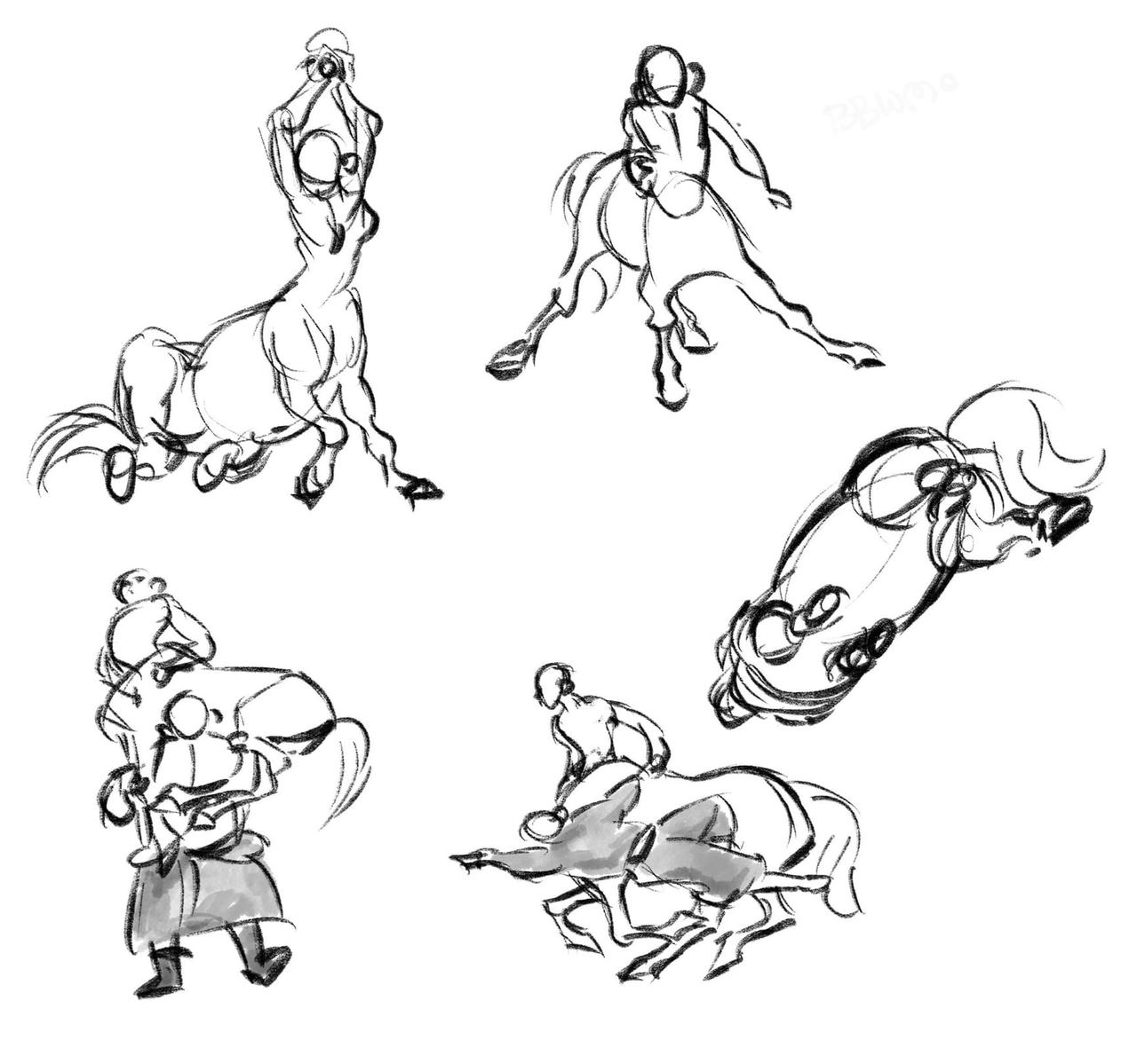sketches of centaurs by borschhec on DeviantArt