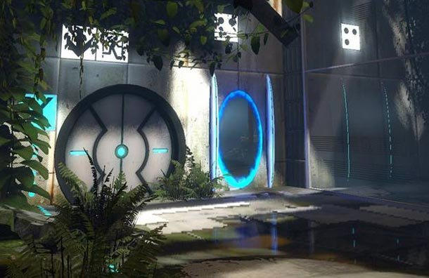 Портал кхф. Portal 2 локации. Портал 2 арт локации. Portal 2 испытательная камера. Portal 2 комната.