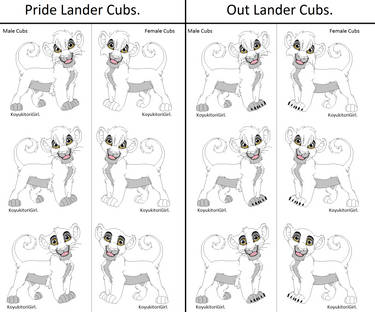 Pride Lander and Out Lander Cub Bases