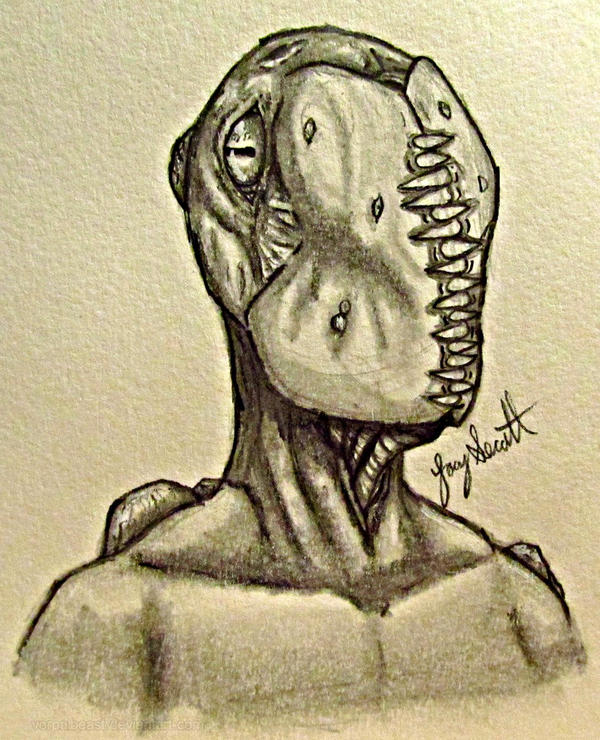 Horror Creature Head Design 003