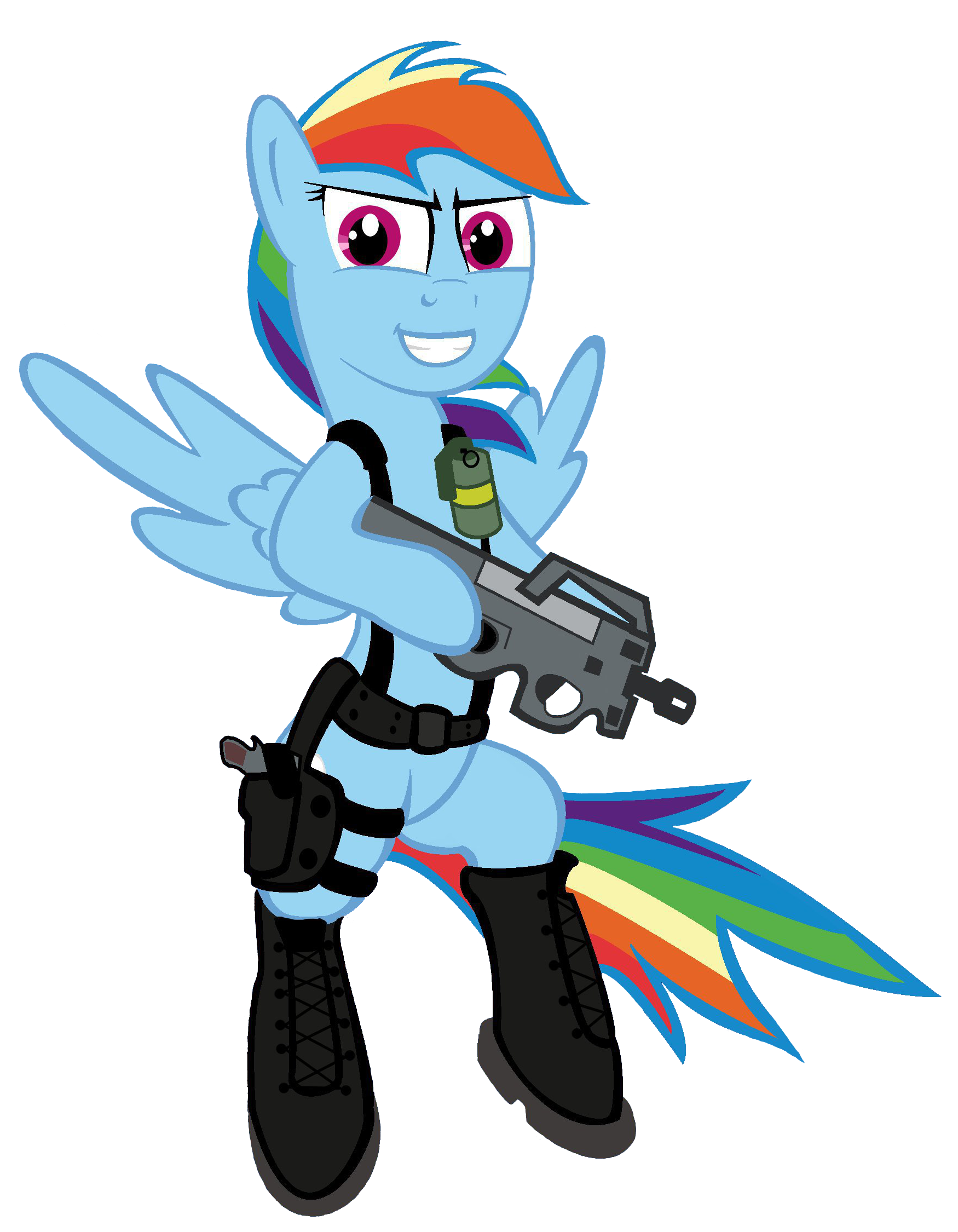 Dashie and her P90