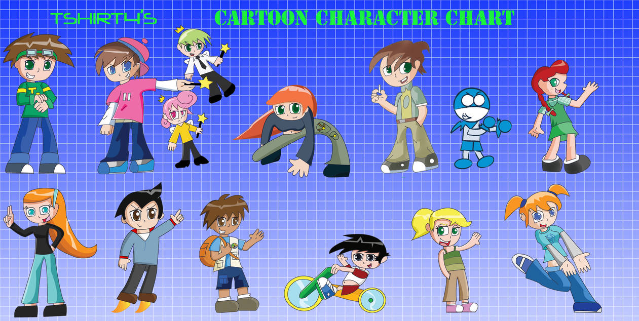 Cartoon Character Chart by TShirt4 on DeviantArt