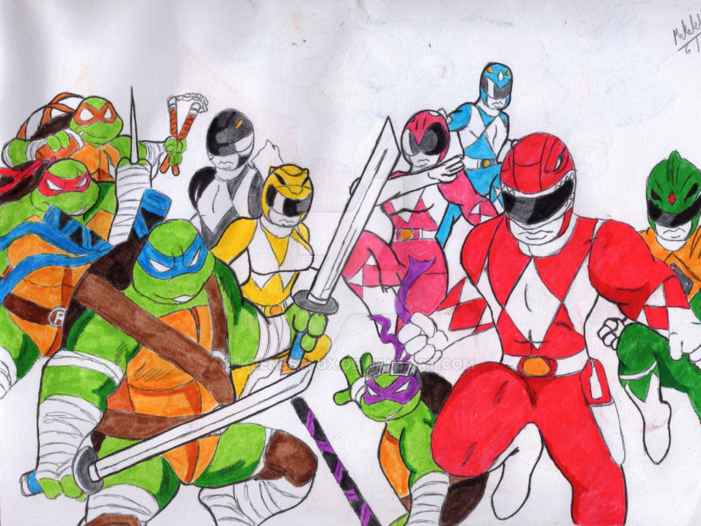 Tmnt and The Might M. Power Rangers by KeenestFox on DeviantArt