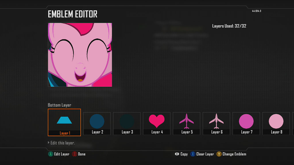 COD: Black Ops 2 Pony Emblem- Pinkie Pie by ScorchPyromane on DeviantArt