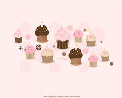 Cupcake Kawaii Wallpaper