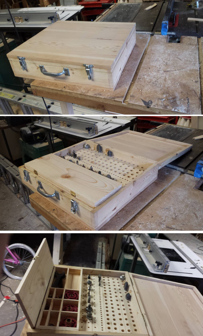 Wooden Router Bit Storage Box by inspiredwoodworks on DeviantArt