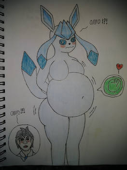 Glaceon got belly slimed!