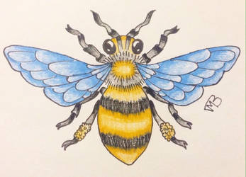 Honey Bee Tattoo Design