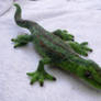 Needle felted lizard