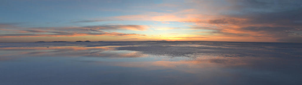 Sunset over Salar de Uyuni, Bolivia