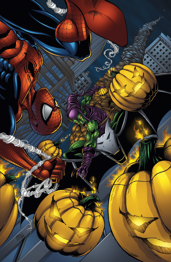 Spider-man vs Green Goblin colors