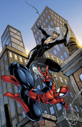 Spiderman and Black Cat colors