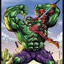 Hulk vs Deadpool colors