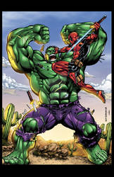 Hulk vs Deadpool colors