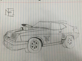 Hand drawn V8 Interceptor