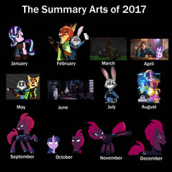 the Summary of Arts of 2017 by EJFireLightningArts