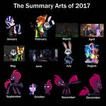 the Summary of Arts of 2017 by EJFireLightningArts