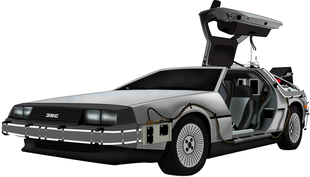 Red Time Machine Delorean Time Machine by EJFireLightningArts on DeviantArt