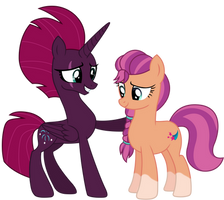 Tempest and Sunny Starscout (alicorn)