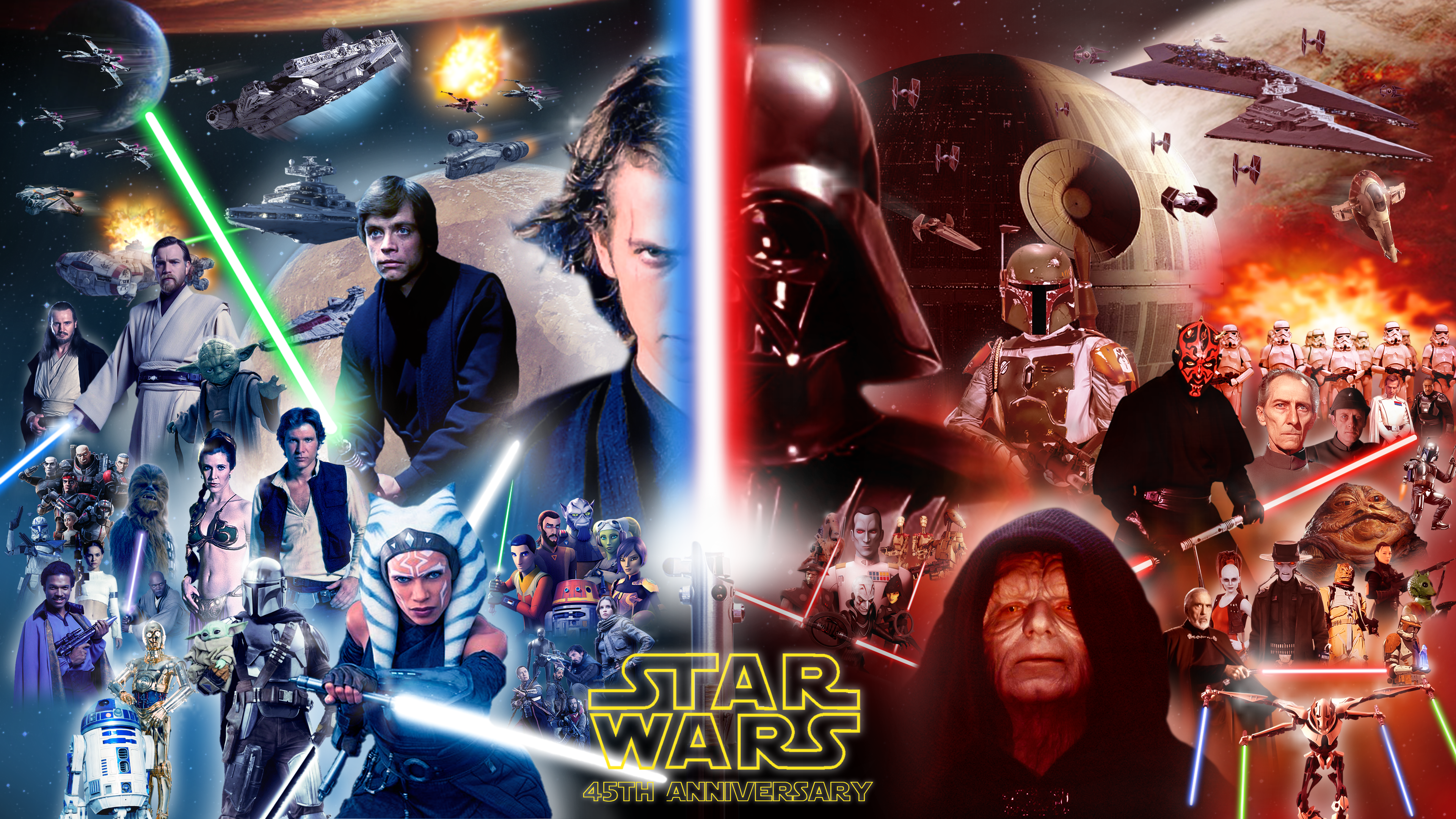 Star Wars Wallpaper 45th Anniversary Special By Ejfirelightningarts On Deviantart Star Wars Wallpaper 45th Anniversary Special By Ejfirelightningarts On Deviantart