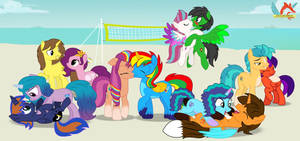 Mane 5 and Misty with their OC Lovers