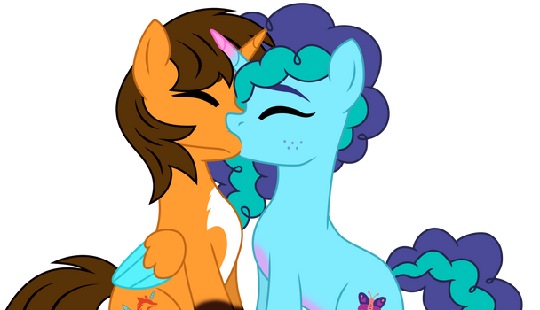 EJMisty Kissing (Original Mane Color) (Vector)