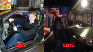 Me in IRL and the Delorean Time Machine
