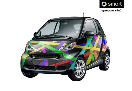 Smart Car Colorful Stripes