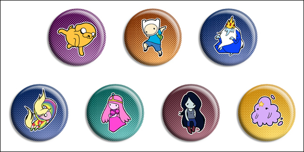 Adventure Time Buttons