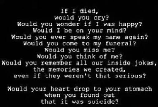 If I died.