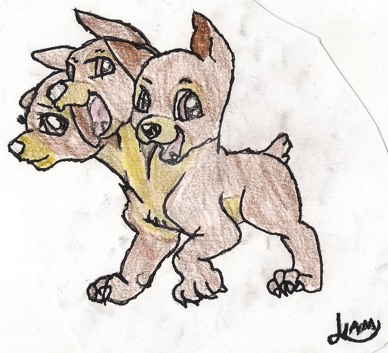 Fluffy The 3 Headed Dog By Sleep Stencils On Deviantart