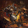 Heavy Metal Serenade With Strings - oil painting