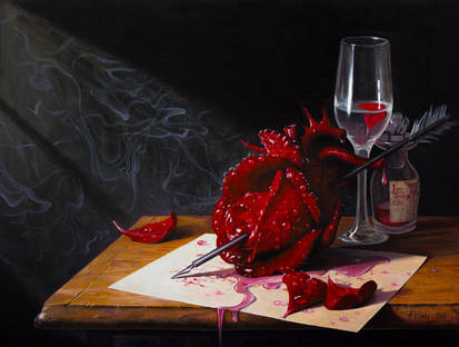 Love Slowly Kills II - oil painting