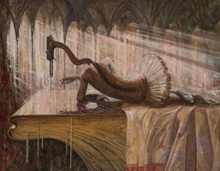 The Swan Lake - oil painting