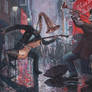 Learning to Dance in The Rain - oil painting