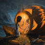 The Night We Scared all The Demons - oil painting