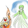 Blaziken and Gardevoir
